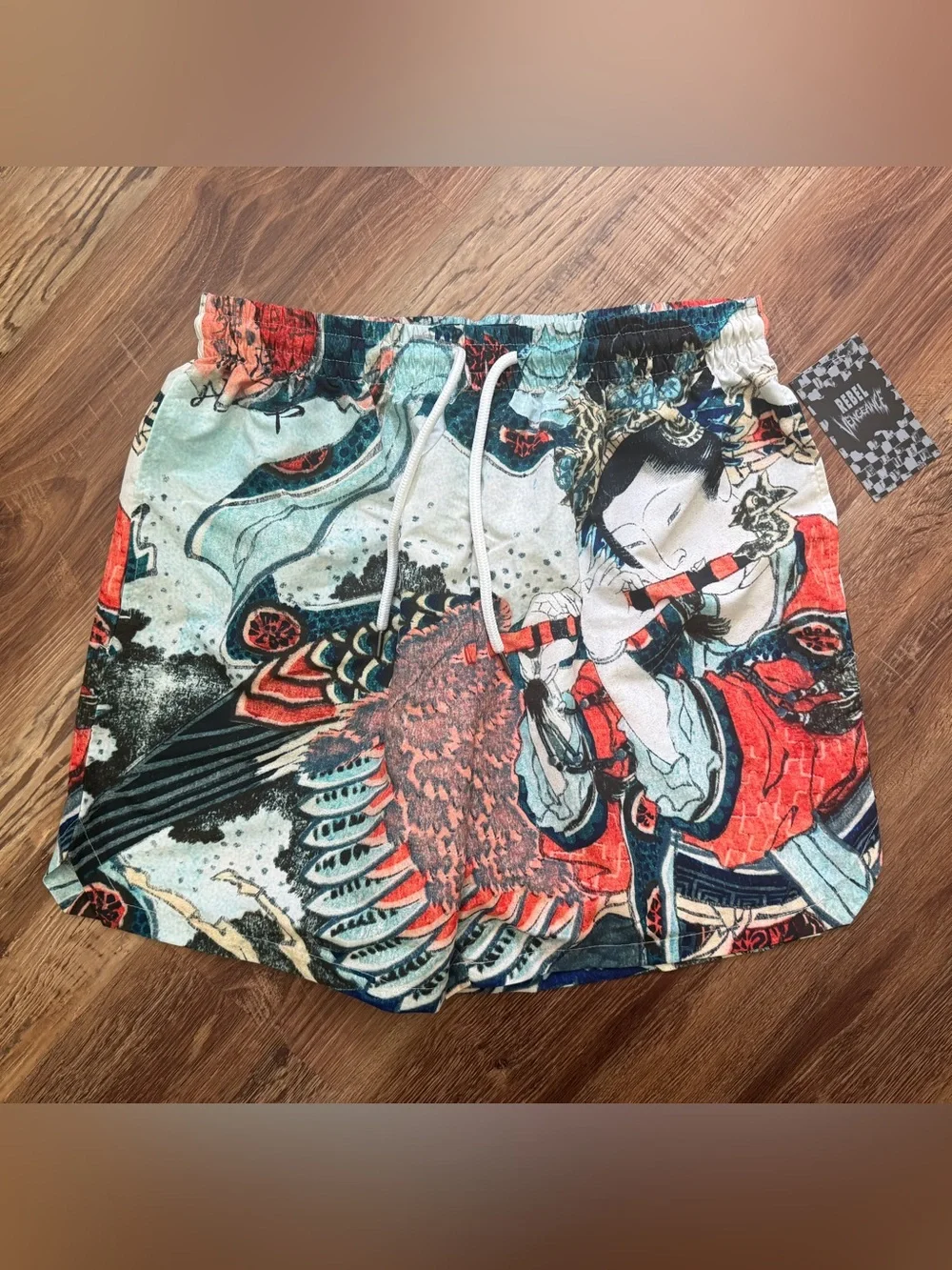 *BRAND NEW* Men’s Japanese Art Printed Swim Trunks